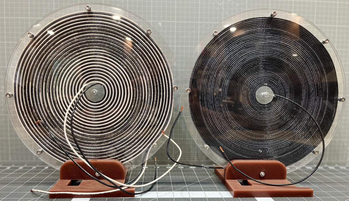 Wireless Energy Transfer 12" Pancake Coils Pair of 2 Mind Of Tesla LLC